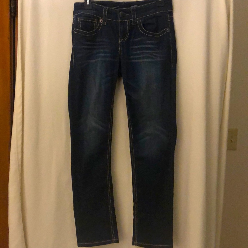 Seven7 Jeans Straight Fit Size 4 Dark Wash